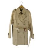 グリーンレーベルリラクシング ユナイテッドアローズ green label relaxing トレンチ コート ジャケット ダブルブレスト ボタン ベルト 無地 ベージュ サイズ36 QQQ