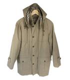 アクアスキュータム AQUASCUTUM ステンカラー コート ジャケット 5way フード ライナー ジップアップ ボタン 無地 ベージュ サイズM QQQ