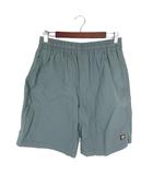 SKATEBOARDING パンツ ハーフ ショート ゴムウエスト ロゴ ワンポイント グリーン サイズM QQQ