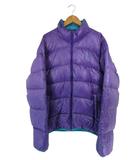 プーマ PUMA ナイロン ダウン ジャケット 前開き ロング刺繍 サイズ L パープル 国内正規 QQQ