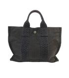 エルメス HERMES エールライン トートバッグ ハンドバッグ 鞄 南京錠 グレー QQQ ☆AA★