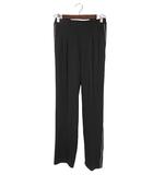 ダブルクローゼット w closet パンツ ロング 無地 パイピング ウエストゴム サイズ F 黒 QQQ