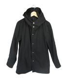 アバハウス ABAHOUSE アウター ジャケット フード ボタン 無地 ブラック サイズ44 QQQ