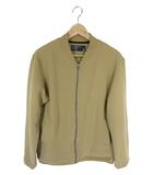 バックナンバー BACK NUMBER ジャケット ジップアップ 長袖 無地 ベージュ サイズXL QQQ