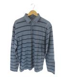 エルエルビーン L.L.BEAN プルオーバー ポロシャツ 長袖 ボーダー ネイビー系 サイズMED-REG QQQ