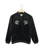 フリークスストア FREAKS STORE スカジャン ジャケット ジップアップ ベロア 虎 刺繍 ワンポイント ブラック サイズM QQQ