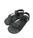 サンダル ストラップ ロゴ ベルクロ サイズL 黒 QQQ