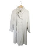 ステンカラー コート ジャケット ダブルブレスト ボタン 無地 グレー サイズ40 QQQ