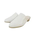 ミュール サンダル スリッポン 無地 ホワイト サイズ35 QQQ