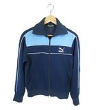 プーマ PUMA トラック ジャケット ジャージ ジップアップ 長袖 ワンポイント ロゴ ブルー サイズM 国内正規 QQQ