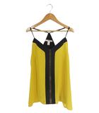 フォーエバー21 FOREVER21 キャミソール バイカラー 無地 サイズL 黒 イエロー QQQ