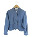 ザラ ZARA ジャケット デニム風 Gジャン 長袖 ボタン 無地 ネイビー サイズM QQQ