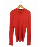 アーペーセー A.P.C. リブ ニット Vネック 長袖 オレンジ QQQ