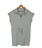ラコステ LACOSTE ワンピース ノースリーブ  ひざ丈 衿 サイズ 40 グレー QQQ