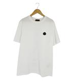 モンクレール MONCLER Tシャツ クルーネック 半袖 ロゴ サイズ XS 白 QQQ 国内正規