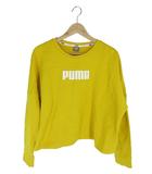 プーマ PUMA プルオーバー スウェット トレーナー 長袖 ロゴ プリント イエロー サイズL 国内正規 QQQ