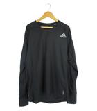 アディダス adidas Tシャツ クルーネック 長袖 プリント サイズ L 黒 QQQ 国内正規