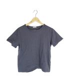 ジーユー GU プルオーバー Tシャツ 半袖 無地 ネイビー サイズM QQQ