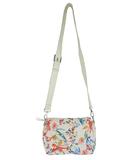 デシグアル Desigual ショルダー ハンド バッグ 2way レザー 刺繍 総柄 花柄 ロゴ ホワイト QQQ