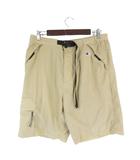 チャンピオン CHAMPION ナイロンパンツ ハーフパンツ 無地 ワンポイント ロゴ ポケット カーゴ ベージュ サイズ XL QQQ
