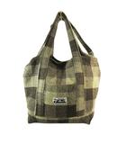 アベイシングエイプ A BATHING APE アベイシングエイプ ウール ショルダートート バッグ チェック柄 ブラウン ユニセックス QQQ
