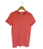 ユニクロ UNIQLO プルオーバー クルーネック Tシャツ 半袖 リブ 無地 レッド サイズL QQQ