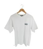 プルオーバー Tシャツ 半袖 刺繍 ワンポイント イラスト ホワイト サイズL QQQ