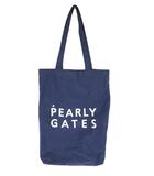 パーリーゲイツ PEARLY GATES トート バッグ ゴルフ スポーツ キャンバス プリント ロゴ ネイビー QQQ