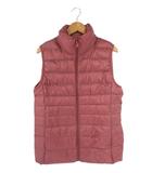 ユニクロ UNIQLO ダウン ベスト 無地 ノースリーブ 収納袋 サイズ M レッド 系 QQQ