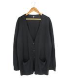 ユニクロ UNIQLO ウール ニット カーディガン 前開き 長袖 無地 サイズ M ネイビー QQQ