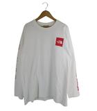 ザノースフェイス THE NORTH FACE Tシャツ 長袖 プリント サイズ M 白 QQQ