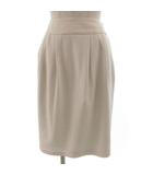 スカート タイト ひざ丈 シンプル ベージュ 1
