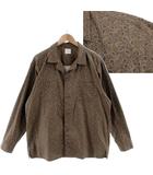 コーエン coen ペイズリーワンピースカラーボックスシャツ 7510-624-0178 オープンカラー コットン ブラウン系 茶系 ネイビー 紺 XL