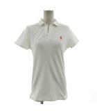 ラルフローレン RALPH LAUREN ポロシャツ スキッパーカラー ポニー刺繍 半袖 コットン混 オフ白 5f