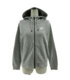 ナイキ NIKE エッセンシャル フレンチテリー フルジップフーディ BV3343-063 スウェットパーカー ロゴ刺繍 ジップアップ 長袖 コットン混 グレー S