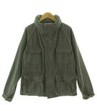 ドレステリア DRESSTERIOR M-65 ミリタリージャケット 085-46300 スタンドカラー フード ジップアップ コットン カーキ 38