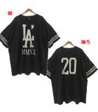  L'Arc～en～Cie×SWITCHBLADE スイッチブレード Tシャツ カットソー プリント オーバーサイズシルエット 七分袖 メッシュ ブラック 黒 ホワイト 白 L