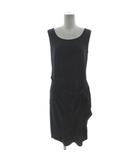 プラステ PLST ワンピース ノースリーブ リボン フリル ミディ丈 ネイビー 紺 2