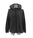 ミズノ MIZUNO OUTDOOR デニムプリント トレイルジャケット A2JE6301 フーディー ロゴ刺繍 ジップアップ ブラック 黒 ホワイト 白 M