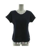 プリンス Prince Tシャツ ロゴワッペン 半袖 裾レイヤード風 速乾 ネイビー 紺 ピンク ホワイト 白 ブラウン系 茶系 M