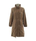 エレッセ ellesse コート スタンドカラー ロゴ刺繍 ジップアップ 中綿入り 軽量 ブラウン系 茶系 M