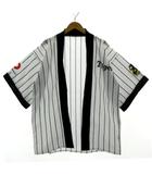  東急ハンズ はっぴ 法被 阪神タイガース 羽織り ロゴプリント ストライプ ホワイト 白 ブラック 黒