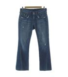 トゥルーレリジョン TRUE RELIGION ジーンズ デニム 04-803 ブーツカット ユーズド加工 ダメージ加工 USA製 コットン ブルー 青 32