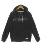  サタデーズニューヨークシティ SATURDAYS SURF NYC ロゴスウェットパーカー BBM-6433-B ロゴプリント プルオーバー コットン ブラック 黒 S