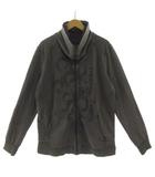 ジップアップスウェットジャケット CMQ108-U5842-991-0 ロゴプリント ウォッシュ加工 コットン グレー系 グレーブラウン XL