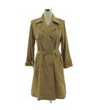 マックスマーラ ウィークエンドライン MAX MARA WEEKEND LINE レーヨンブレンドトレンチコート イタリア製 ベルト付き コットン混 ベージュ系 カーキベージュ 42