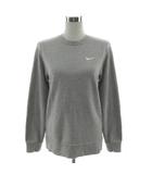 ナイキ NIKE スウェット トレーナー AA3178-063 ロゴ刺繍 長袖 コットン グレー ホワイト 白 L