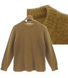 インヘリット INHERIT アルパカブレンドシャギーニット 18-080-720-3014-4-0 長袖 裾スリット ブラウン系 茶系 L