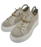 あしながおじさん 厚底ニットスニーカー 8490075 チェーン アイボリー ホワイト 白 23.0