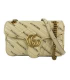 グッチ GUCCI ×バレンシアガ BALENCIAGA GGマーモント ハッカー プロジェクト スモールショルダーバッグ 443497 ベージュ